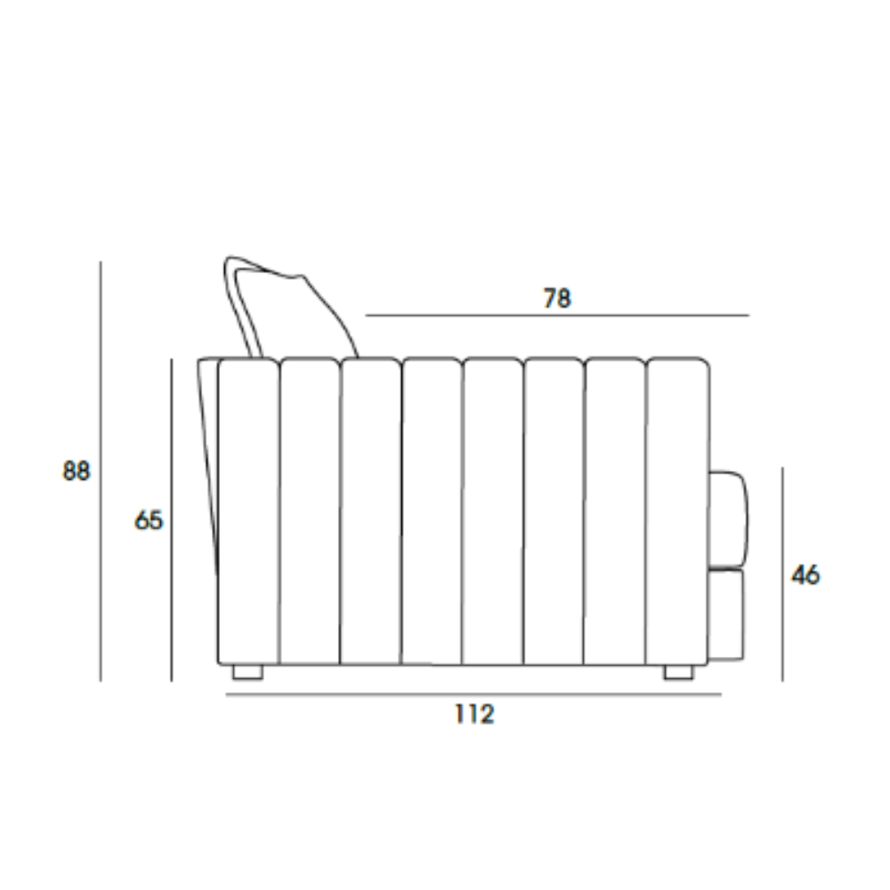 Rinconera de diseño abierto modular convertible modelo Olavide