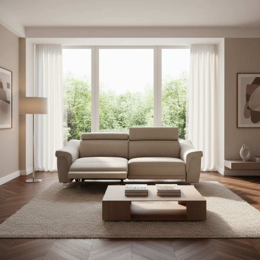 Sofá 2 asientos relax modelo PADOVA Tapizado Crevin