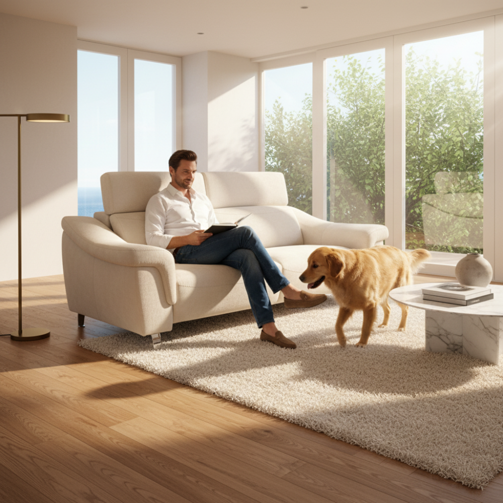 Sofá relax modelo PADOVA Tapizado Aquaclean Mascotas
