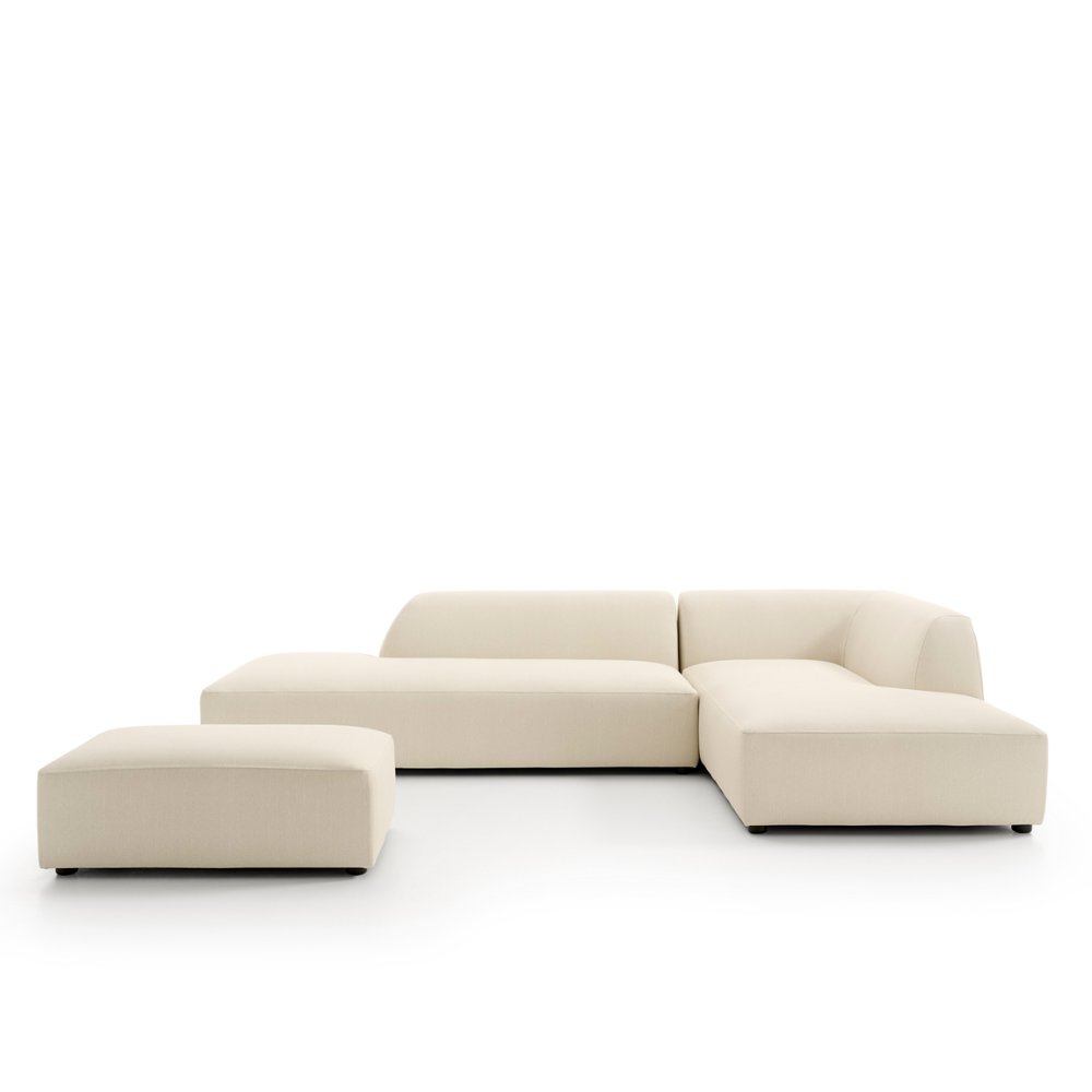 Sofá modular con Chaiselongue Tapizado apto para exterior modelo ALMA