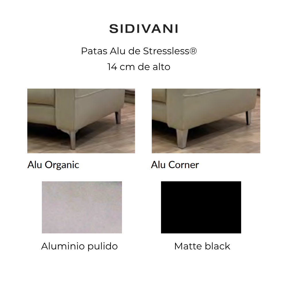 Sofá 2 plazas modelo ANNA A1 Stressless® Power™ piel Paloma
