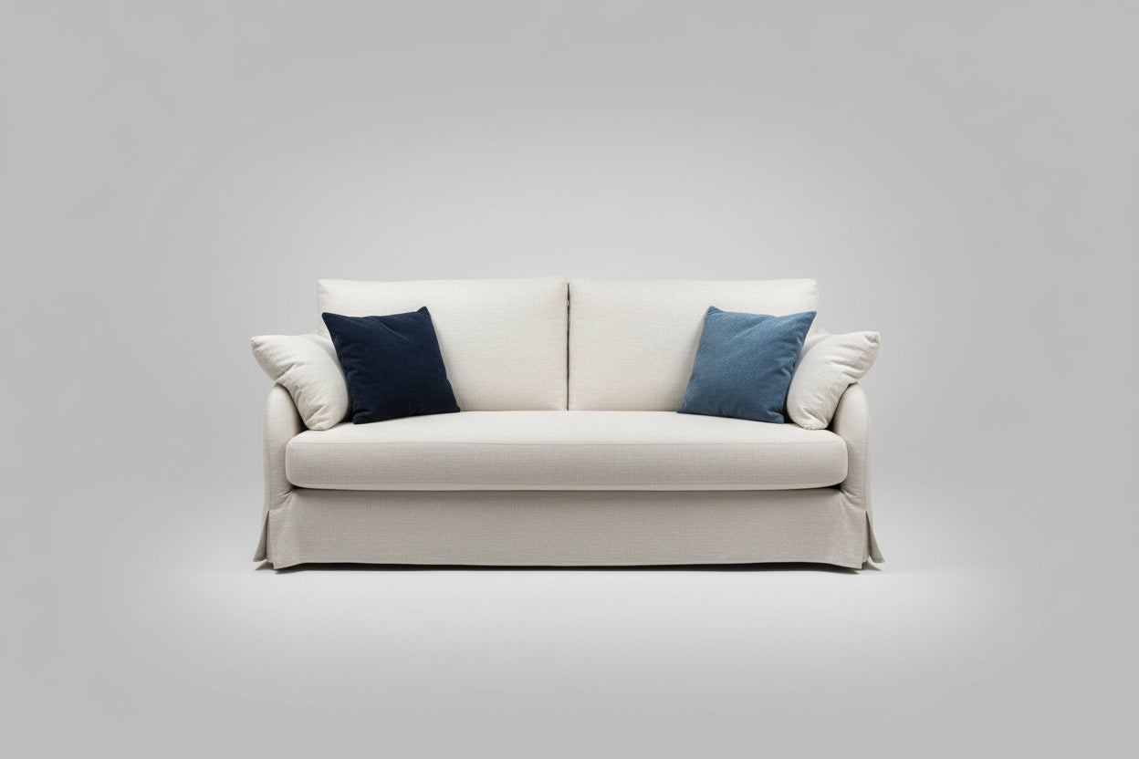 Sofá de diseño totalmente desenfundable modelo PORTIXOL en tejido natural