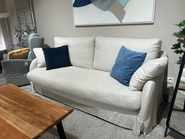 Sofá de diseño totalmente desenfundable modelo PORTIXOL en tejido natural