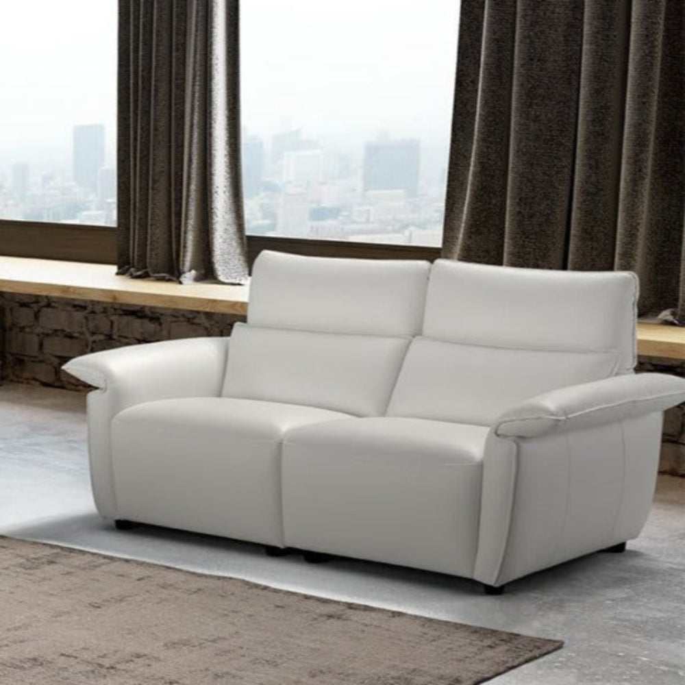 Sofá modelo PUGLIA con cabezal eléctrico ajustable en piel