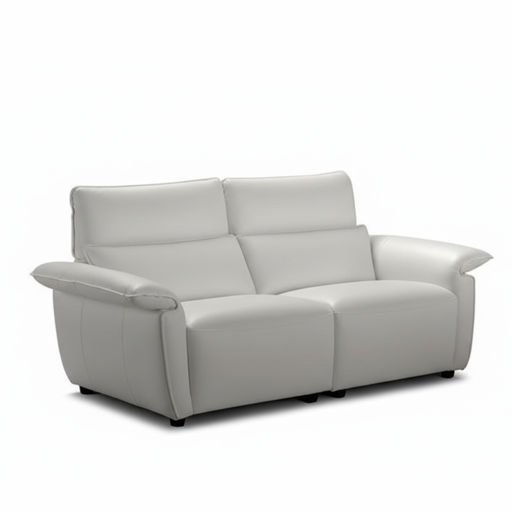 Sofá modelo PUGLIA con cabezal eléctrico ajustable en piel