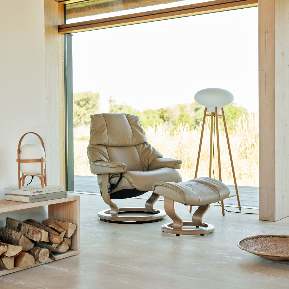 Sillon modelo RENO Classic Plus™ System de STRESSLESS en piel Paloma