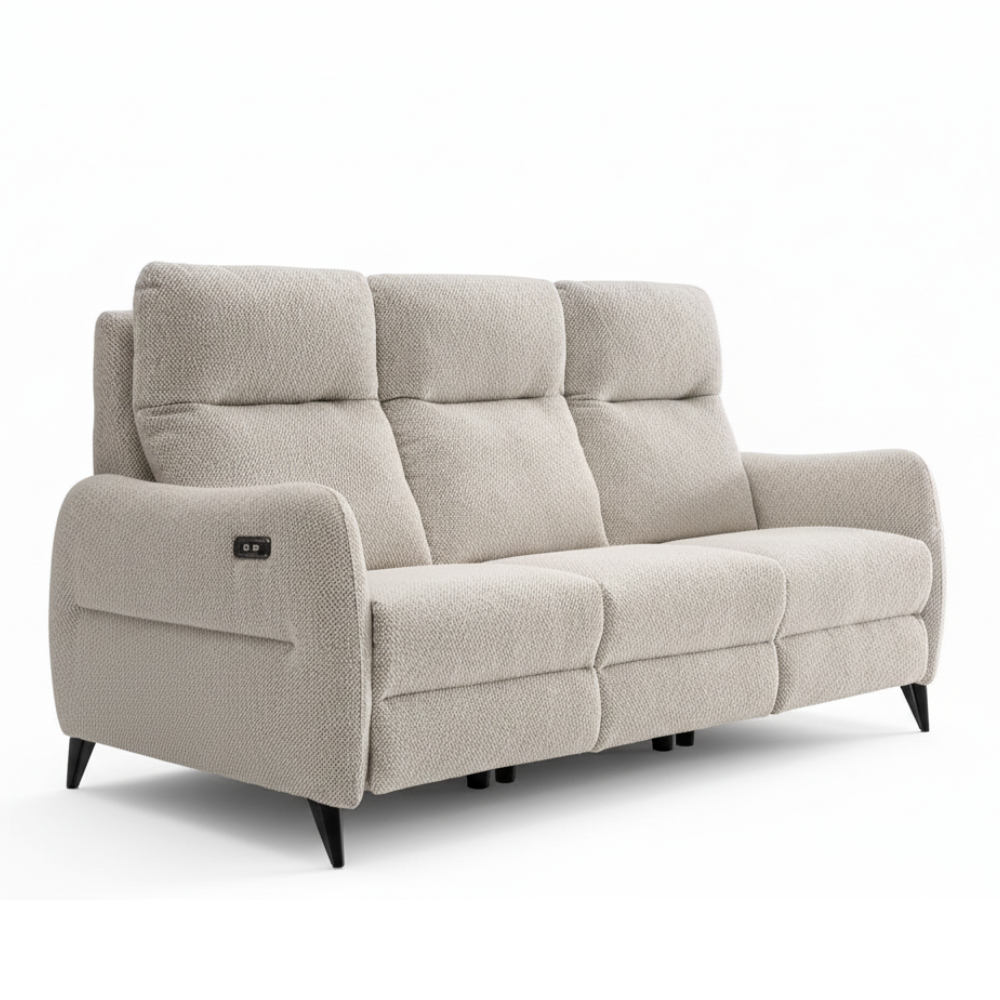 Sofá 3 asientos de fondo reducido modelo RIVER con asientos relax