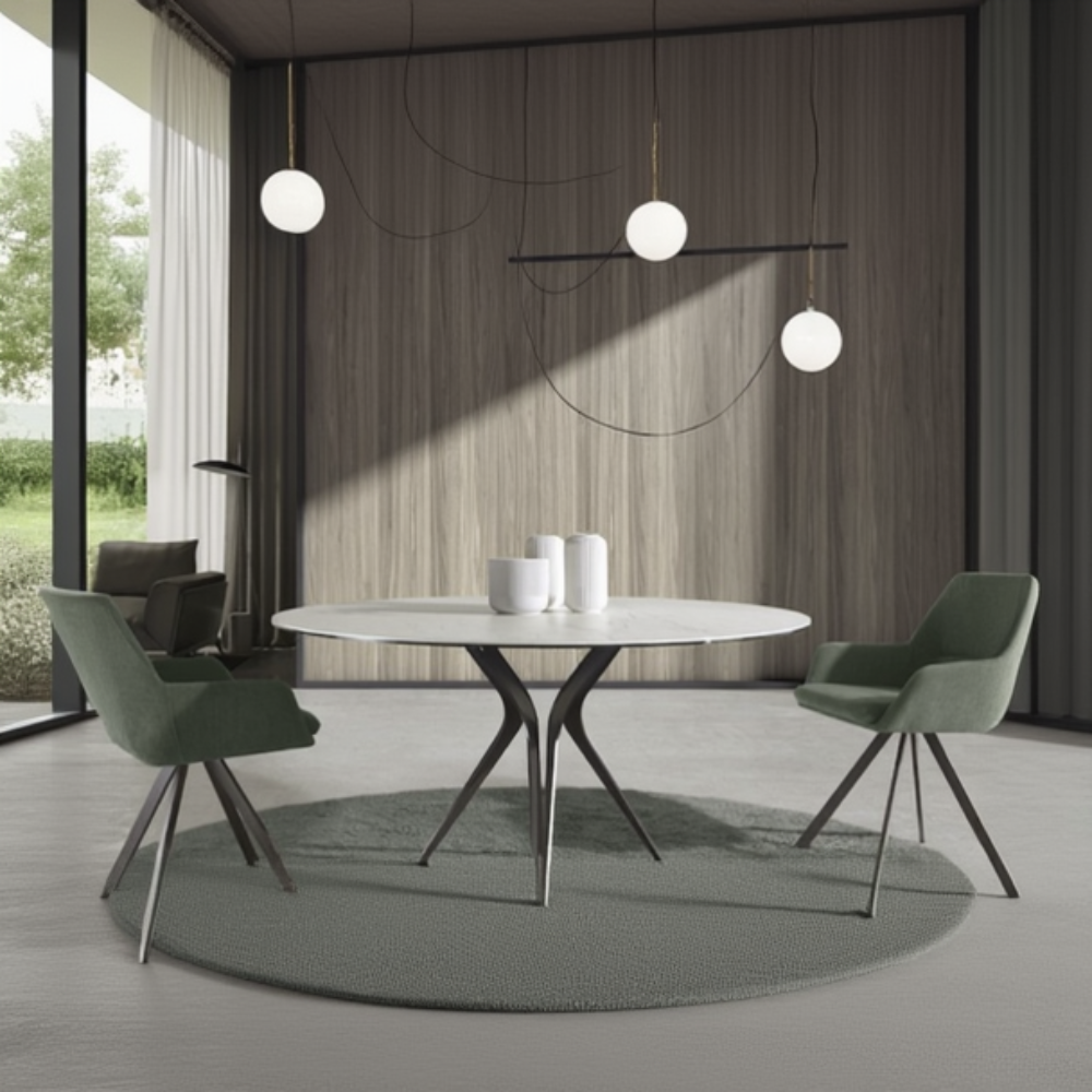 Mesa comedor de diseño circular modelo RTJZZ