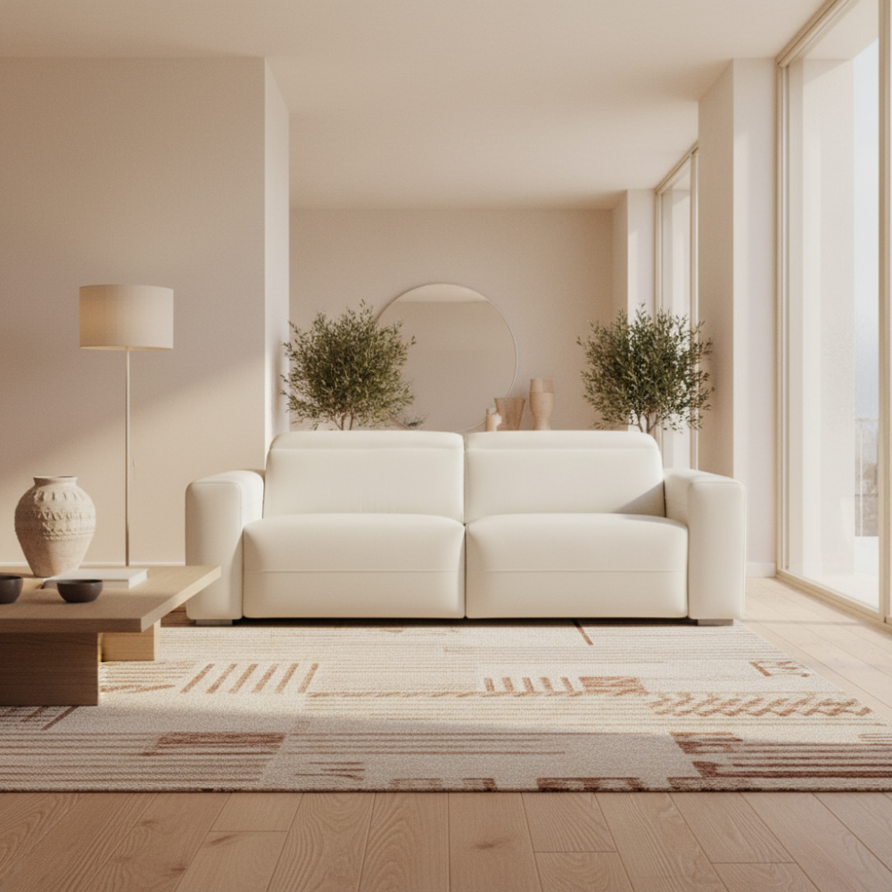 Sofá 2 asientos relax modelo RUGGIANI en piel