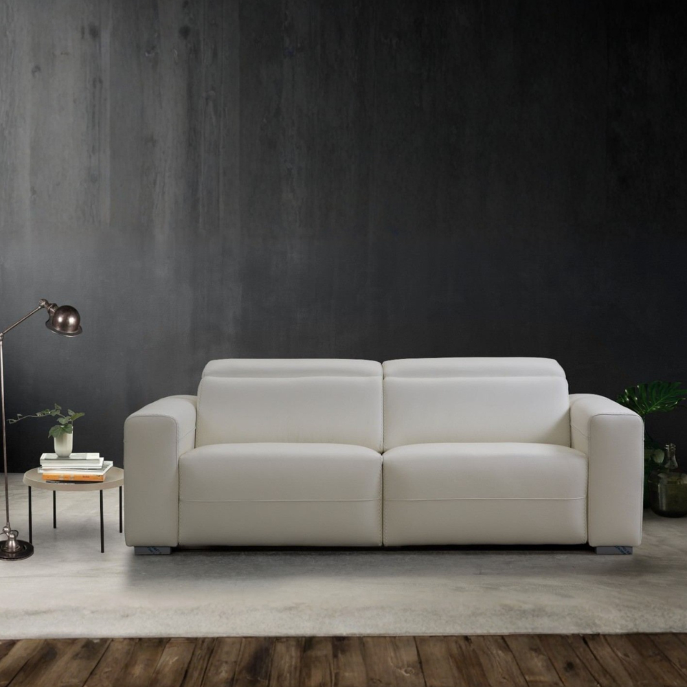 Sofá 2 asientos modelo RUGGIANI en piel con asientos fijos