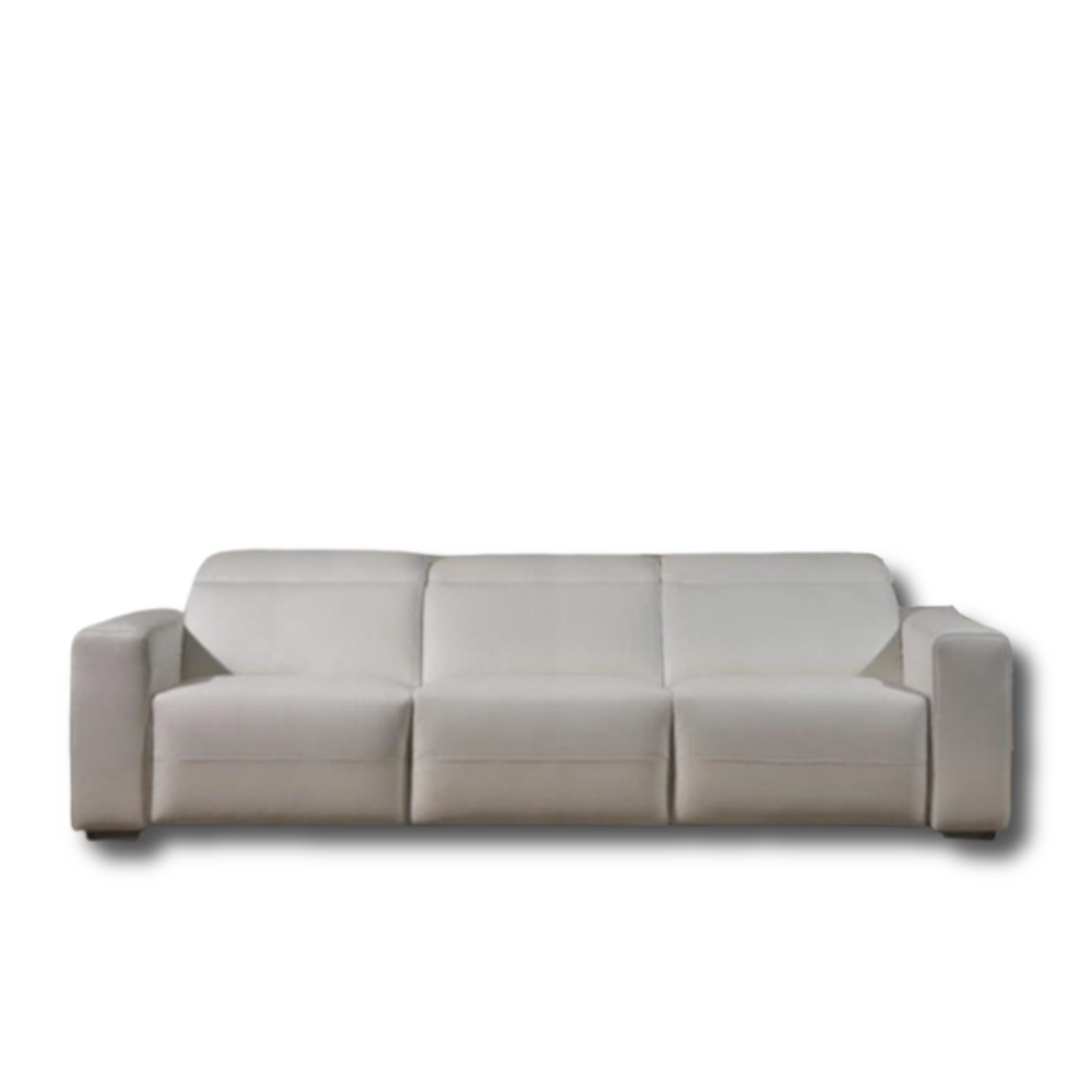 Sofá 3 asientos modelo RUGGIANI en piel con asientos fijos