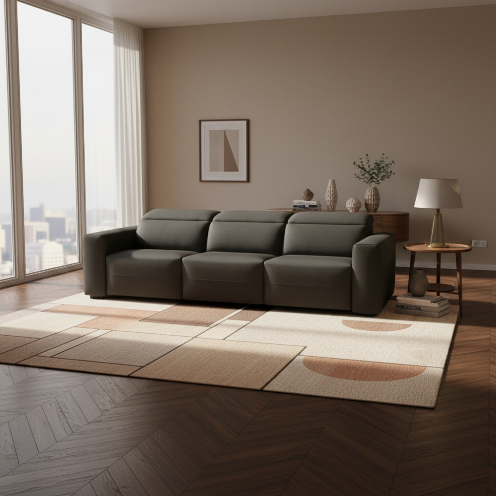 Sofá 3 asientos relax modelo RUGGIANI en piel