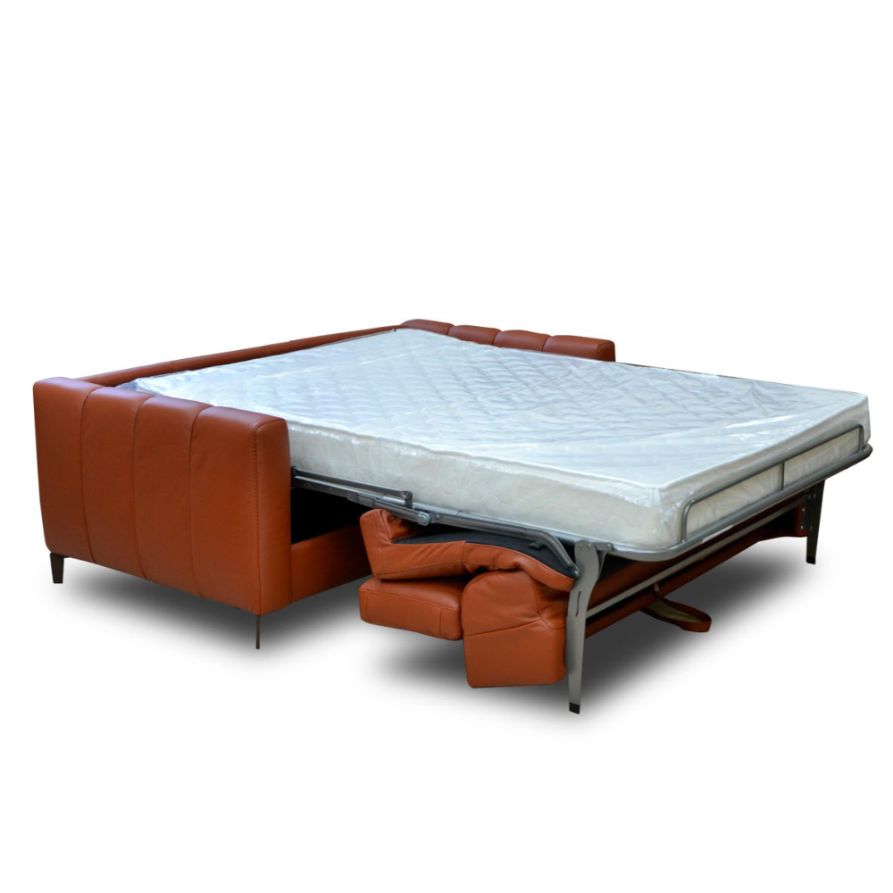 Sofá cama de diseño en piel modelo SHAFT