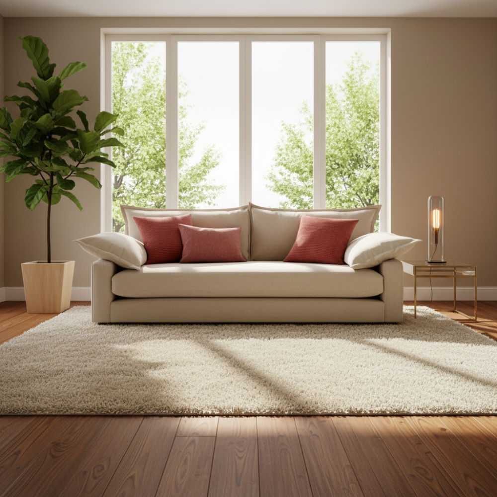 Sofá de diseño y amplia sentada modelo OLAVIDE