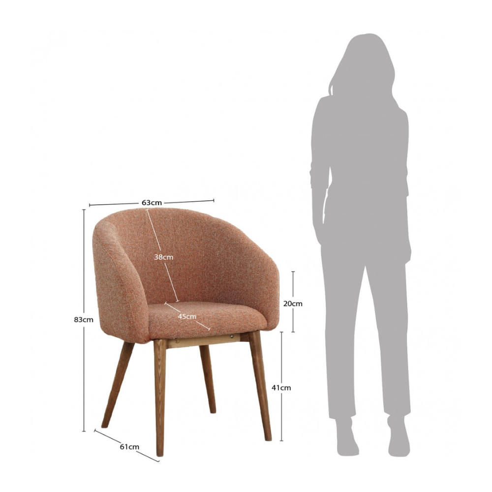 Set de sillas de Tela Patas Madera Maciza