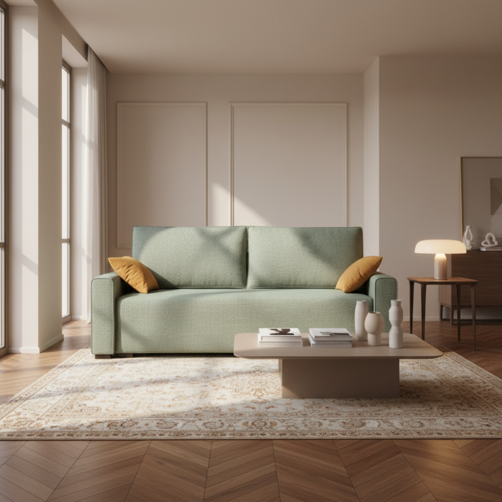 Sofá cama con sistema hop y almacenaje modelo SODI