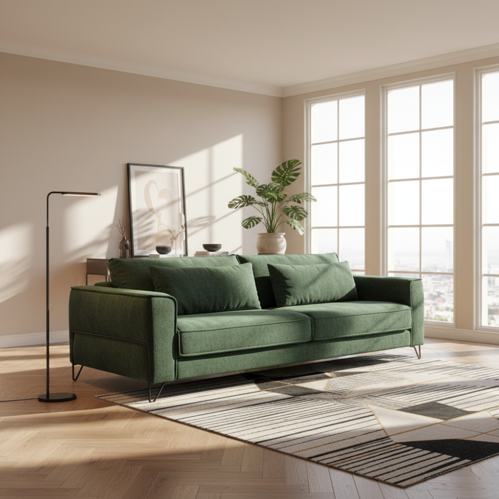 Sofá de diseño modelo AUSTRAL tapizado Aquaclean