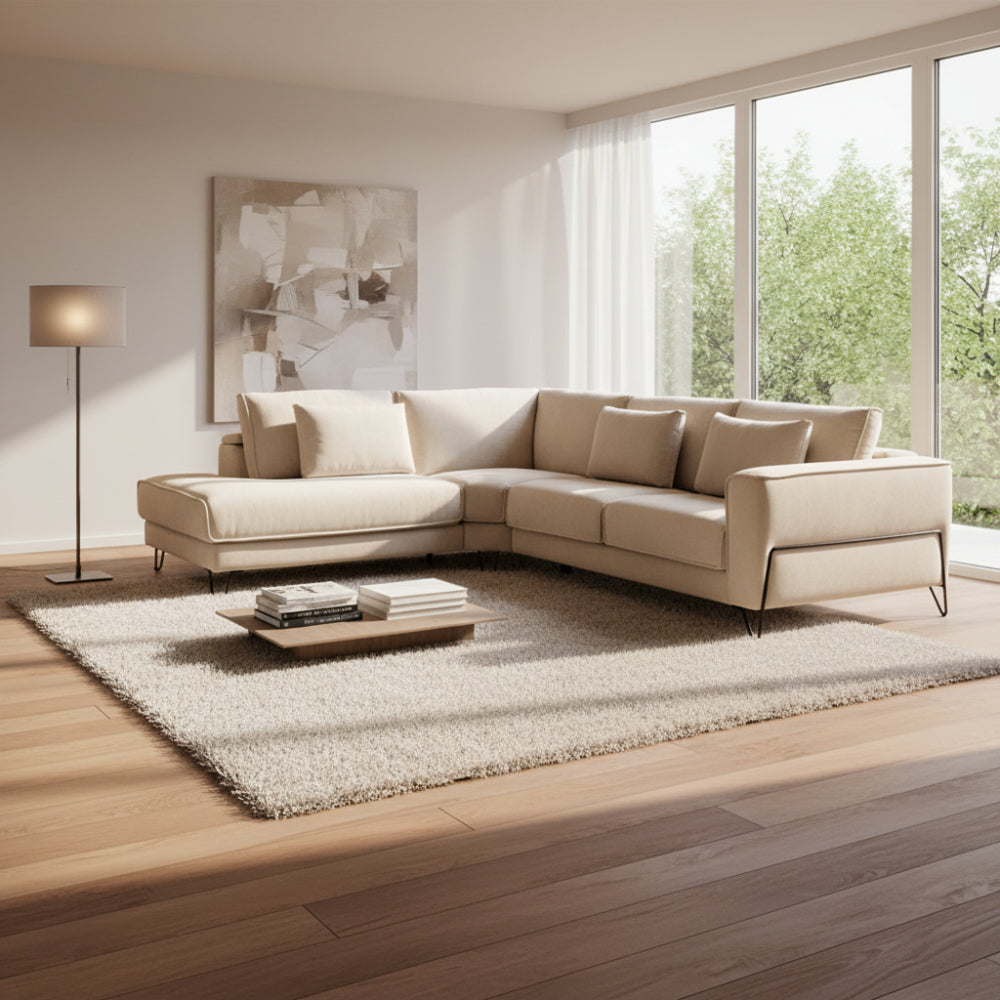 Rinconera de diseño abierto modelo AUSTRAL  tapizado Aquaclean