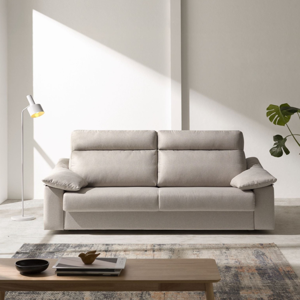 Sofá cama modelo BERTON con sistema Italiano tapizado Aquaclean