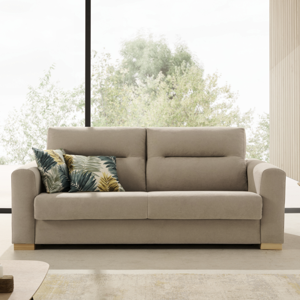 Sofá cama modelo FARO con sistema Italiano Tapizado Express