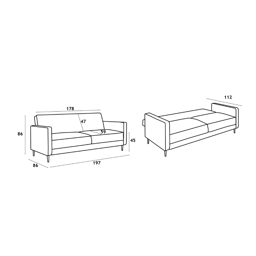 Sofa cama Sistema Click-Clack