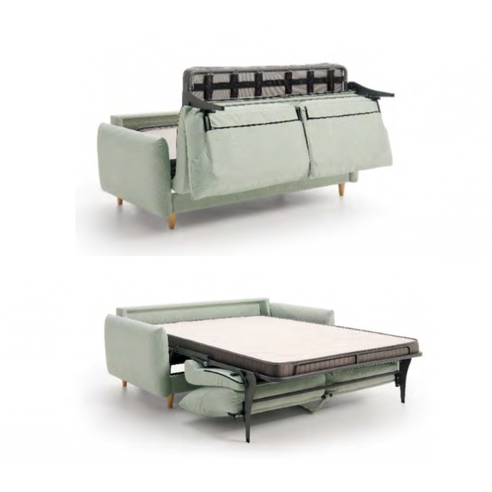 Sofá cama modelo MINIMAL con sistema Italiano servicio rápido