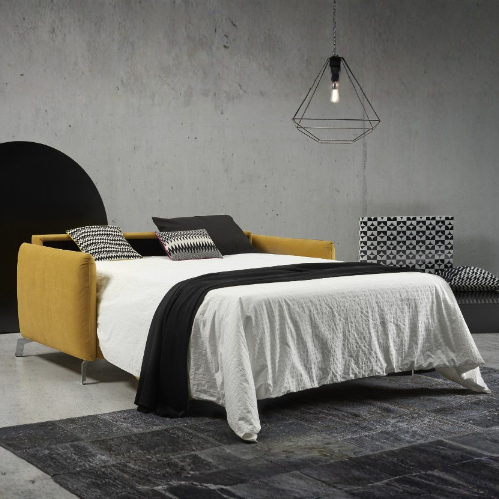 Sofá con cama modelo MINIMAL Pata de Metal sistema Italiano