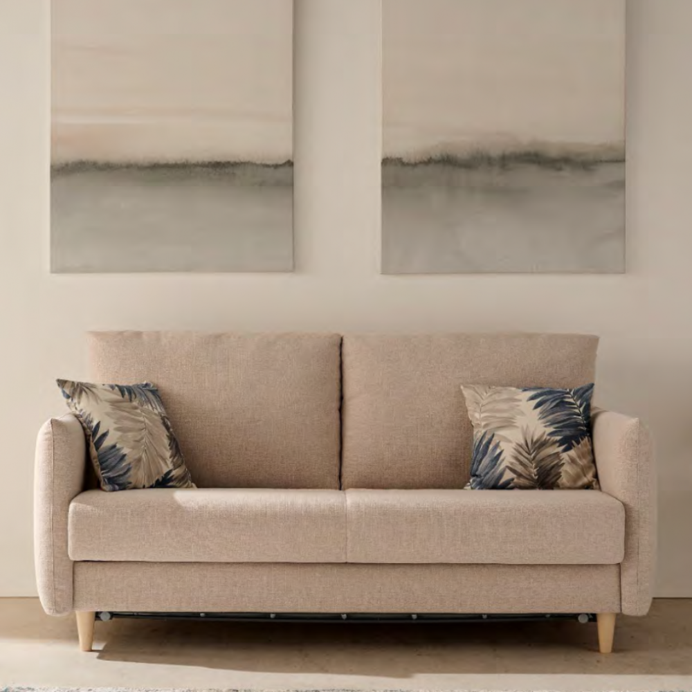 Sofá cama modelo MINIMAL con sistema Italiano servicio rápido