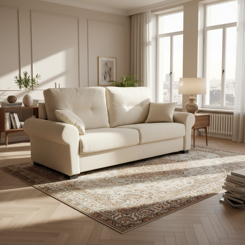 Sofá Cama de estilo clásico modelo SARA con apertura italiana