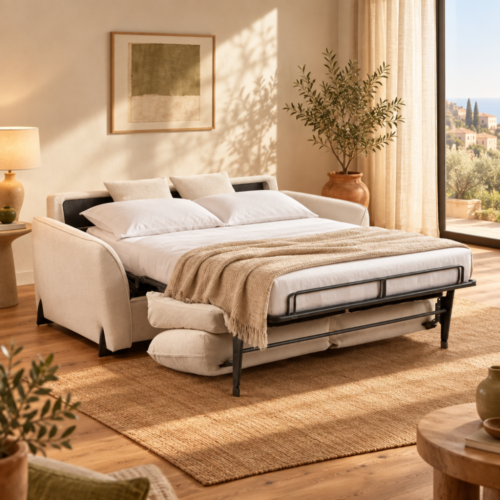 Sofá cama con sistema  de apertura italiano modelo TARIFA