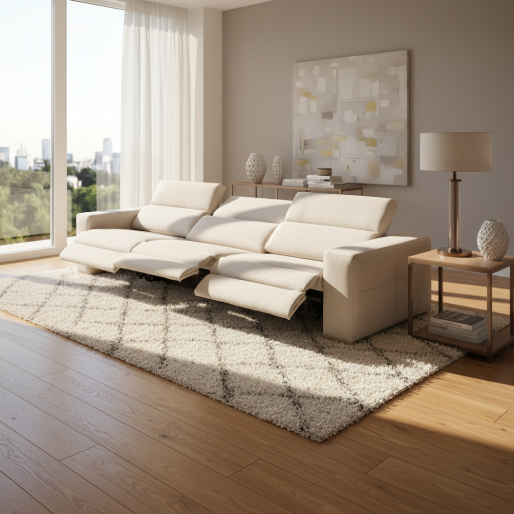 Sofá de diseño con tres asientos relax modelo STING