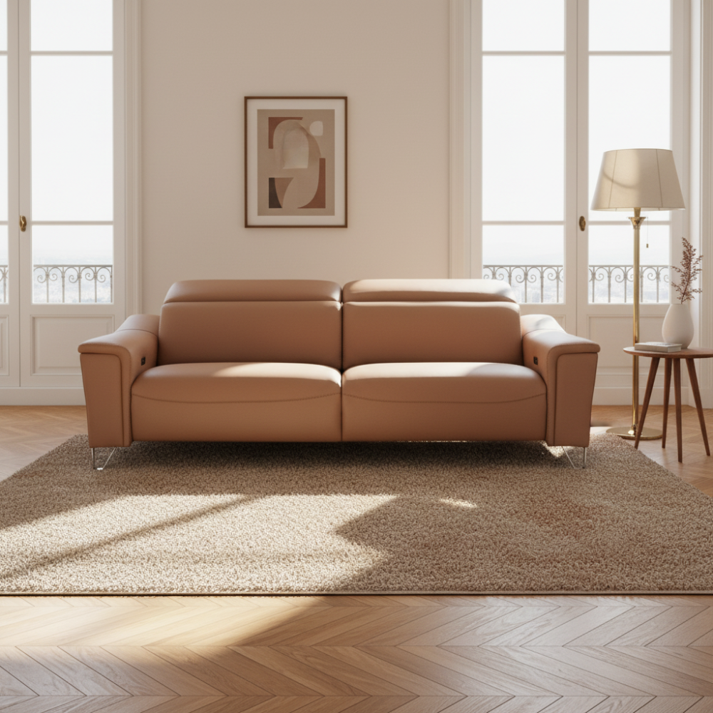 Sofá fijo modelo SABATINI en piel