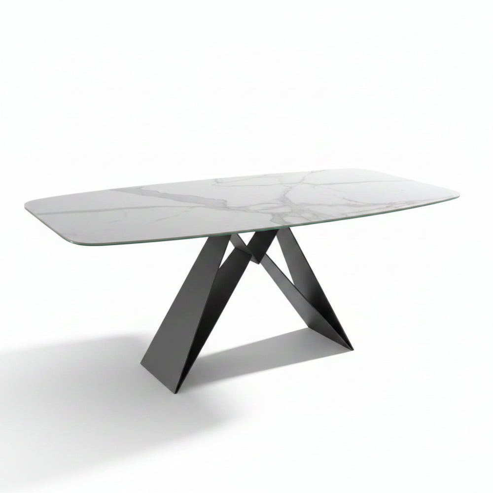 Mesa comedor de diseño modelo IN-NFN tapa porcelánico