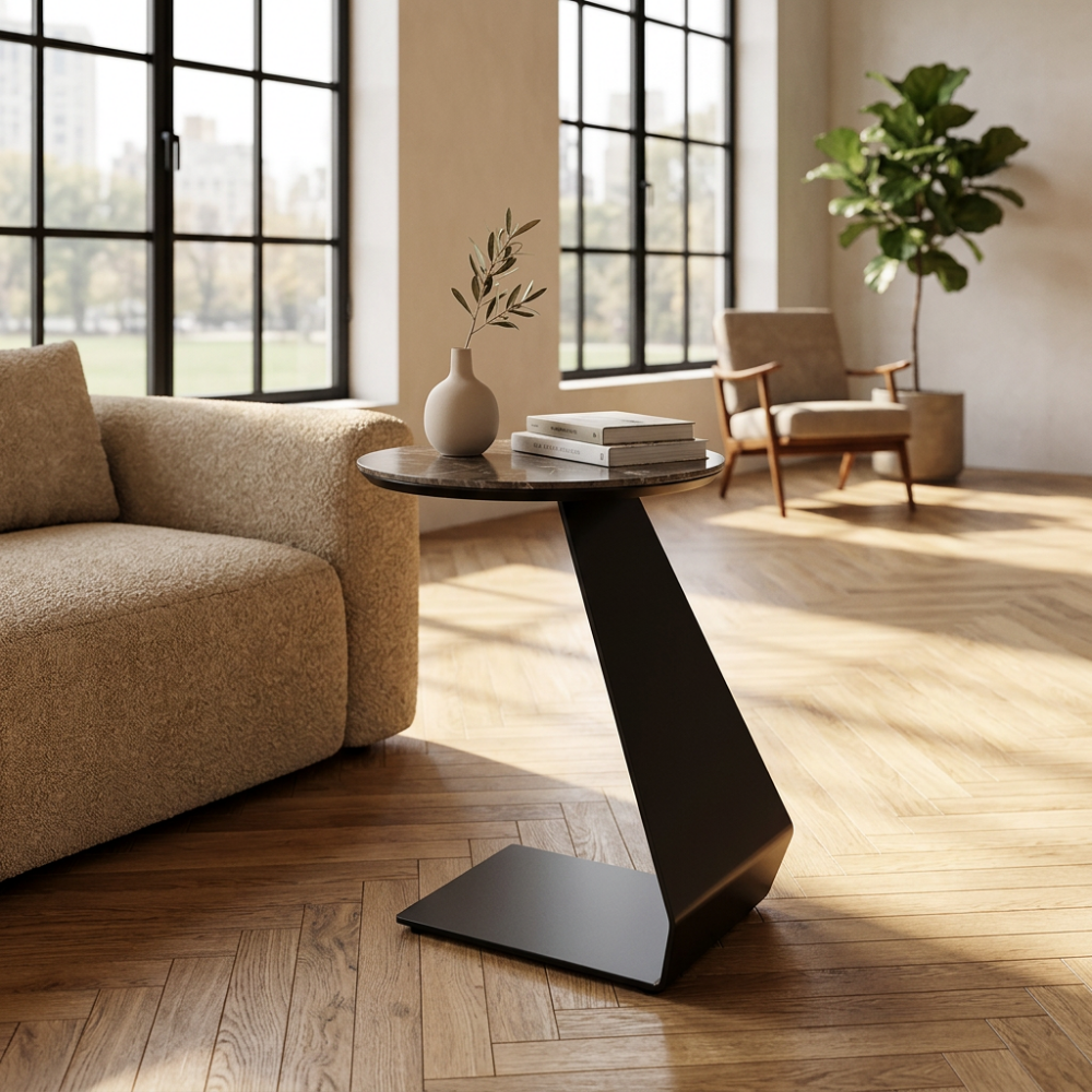 Mesa auxiliar modelo NC-RS-BR Tapa porcelánico