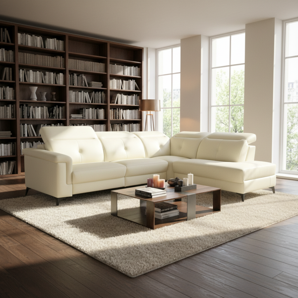 Sofa Rinconera modelo VICTORIA Tapizado en piel