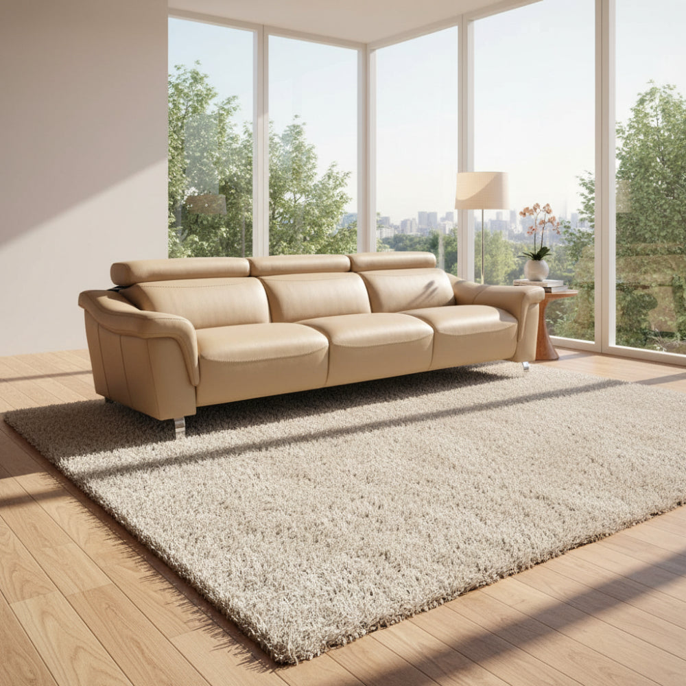 Sofá con 3 asientos Relax modelo PADOVA Tapizado piel