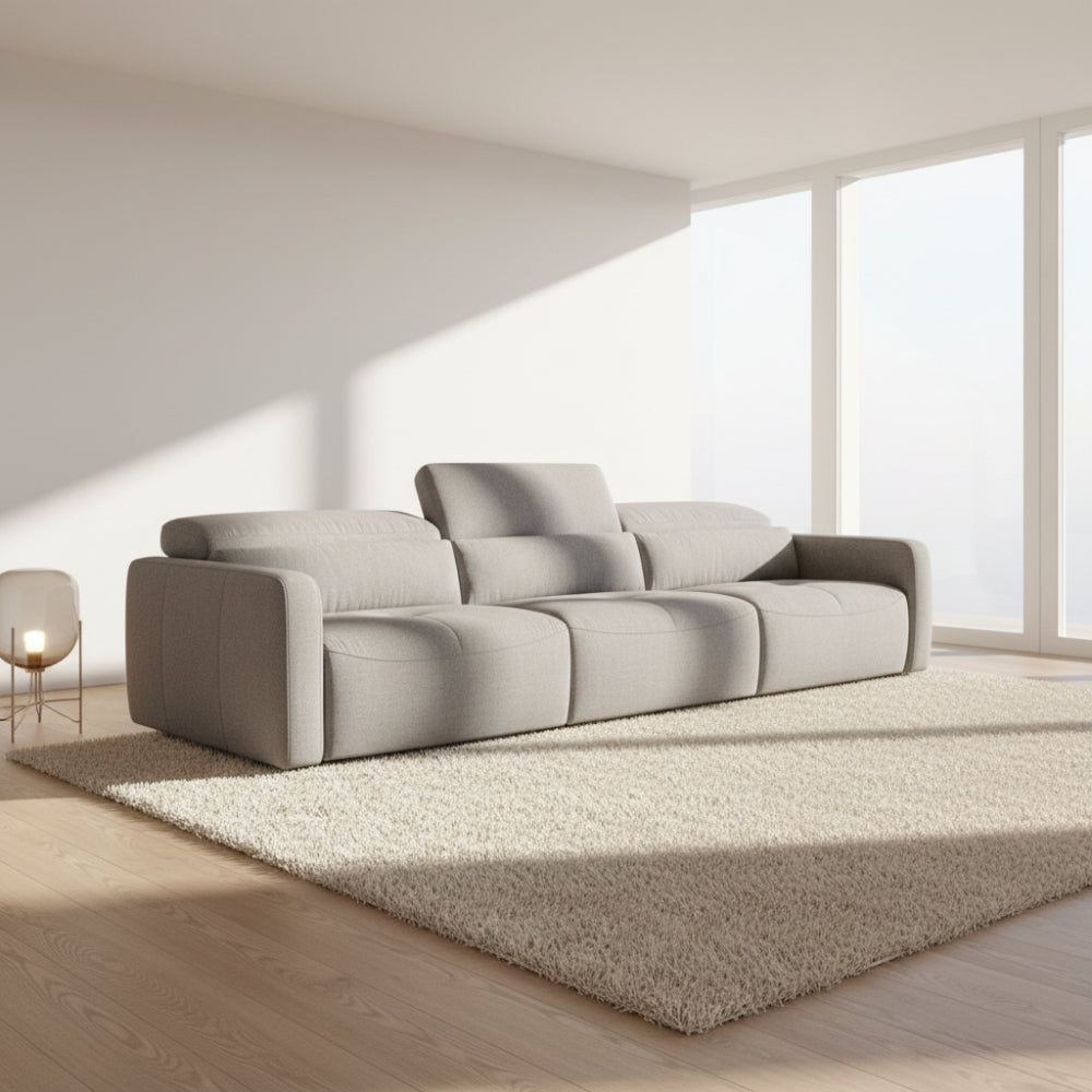 Sofá modelo BOSSANOVA con 3 asientos relax Tapizado Aquaclean