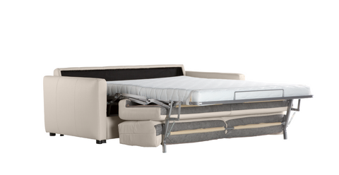 Sofá cama de diseño modelo FAIRMONT en piel Blanco