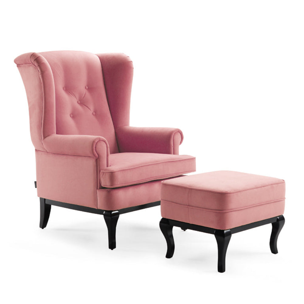 Sillón orejero modelo DANUBIO con opción de pouf