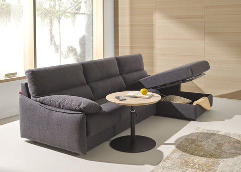 Sofá con chaiselongue cama modelo LIS con sistema de apertura Italiano