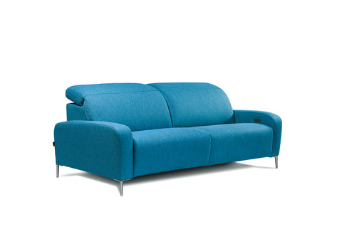 Sofá relax de diseño modelo LUNGO en tela color azul