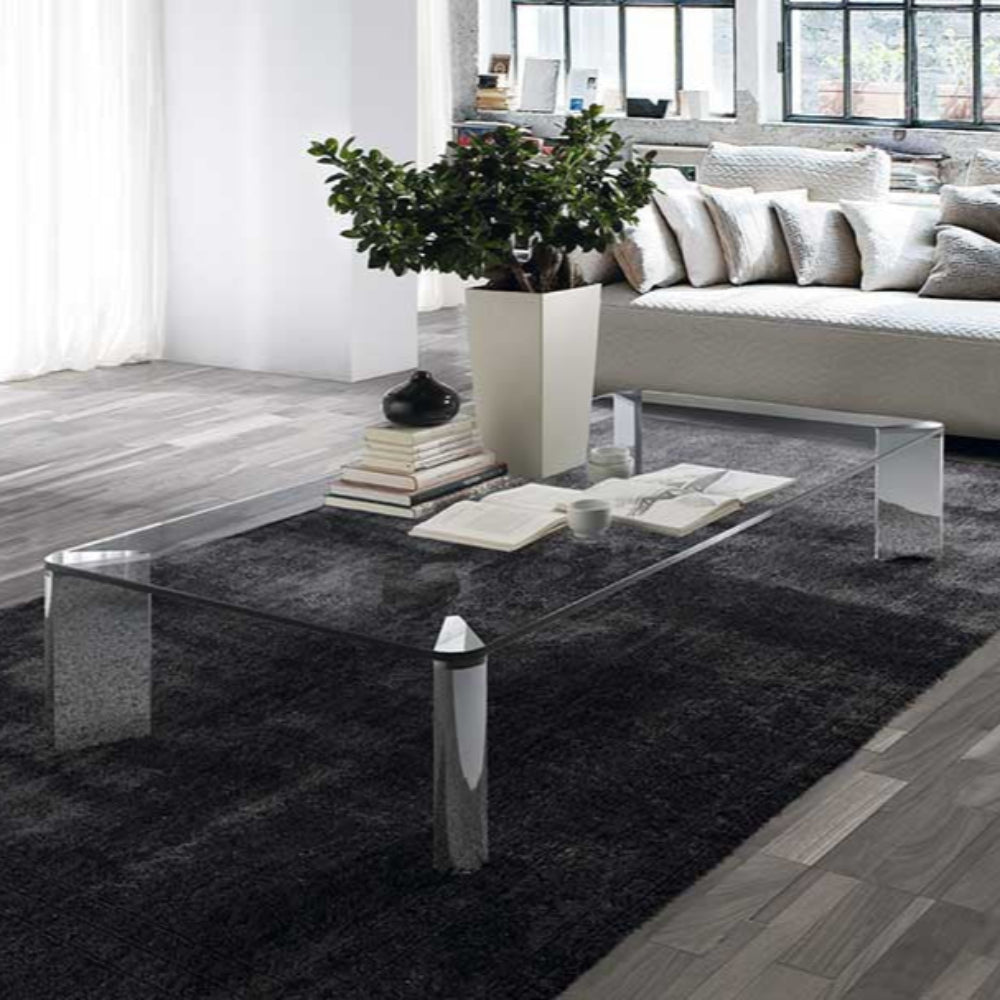 Mesa de centro modelo con Pata Cromada