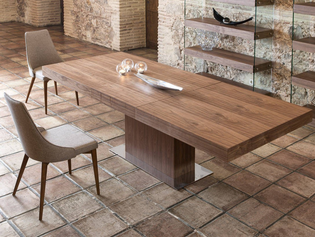 Mesa comedor Extensible Base de Acero Colección Elegance