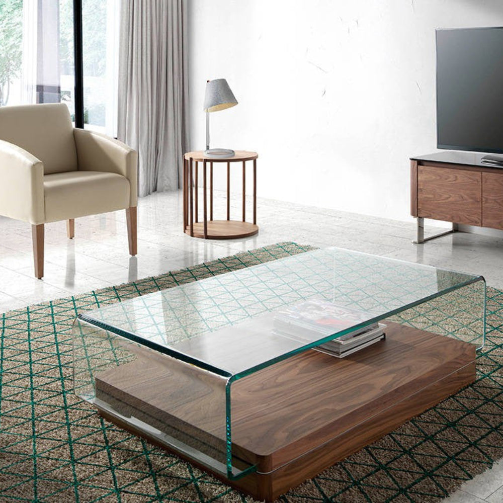 Mesa auxiliar Madera Chapada Nogal Colección Elegance