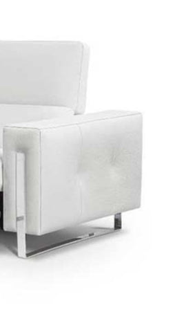 Sofá diseño modelo NORMAN con 2 asientos relax motorizados en PIEL BLANCA