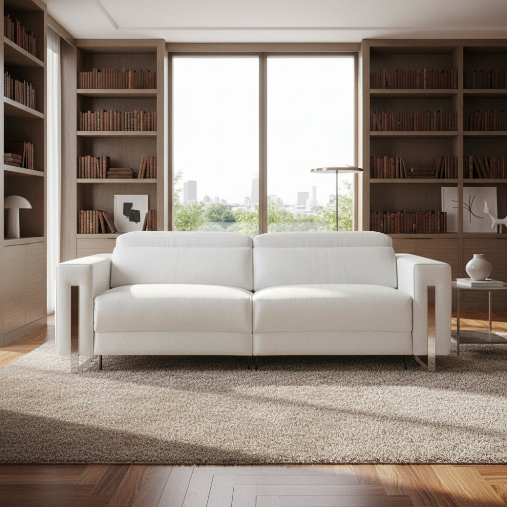 Sofá 2 asientos relax motorizados modelo NORMAN Tapizado Piel