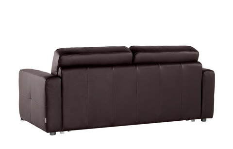 Sofá cama de diseño modelo SPASSIO en piel Moka