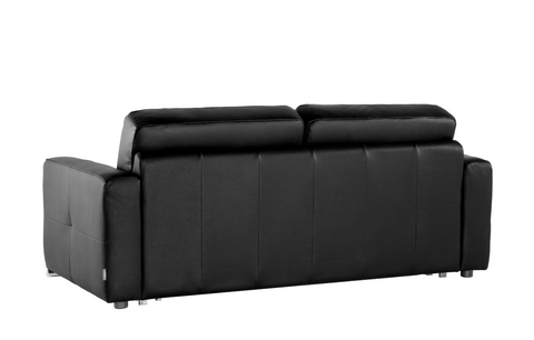 Sofá cama de diseño modelo SPASSIO en piel Negra