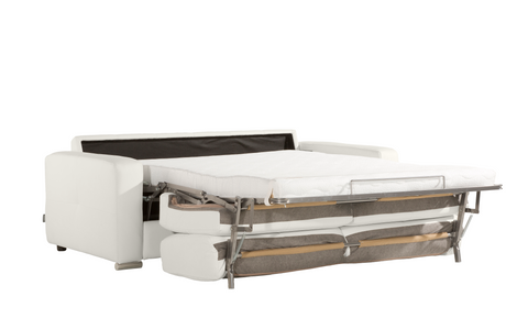 Sofá cama de diseño modelo SPASSIO en piel Polar