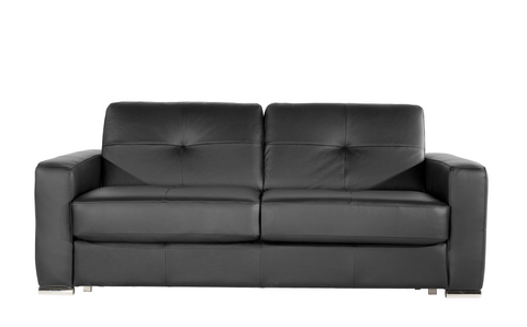 Sofá cama de diseño modelo SPASSIO en piel Negra